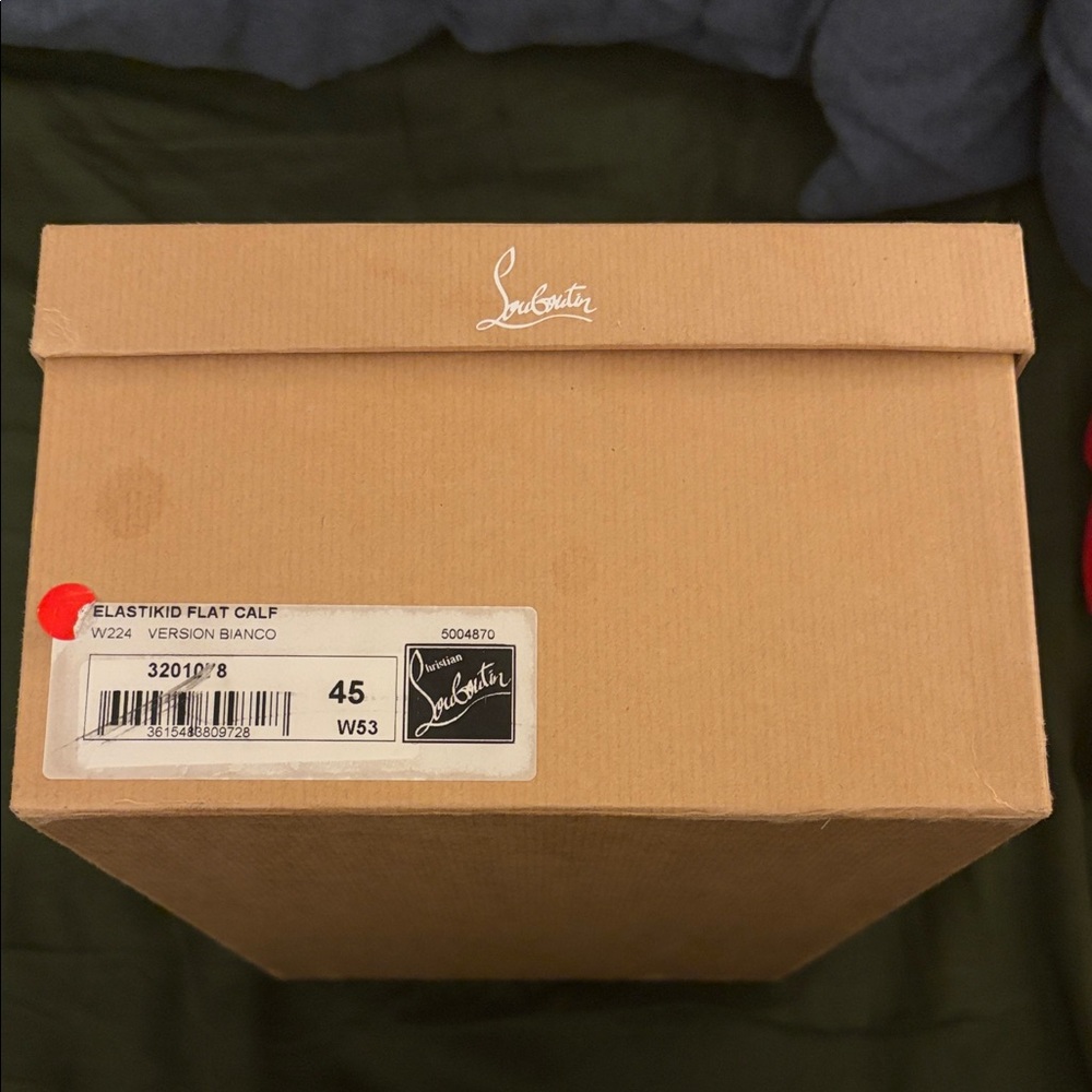 Christian Louboutin Elastikid Flat Calf Bianco